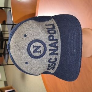 Vtg SSC Napoli FC Enzo Casteliano Embroidered Wool Snapback Hat Cap
